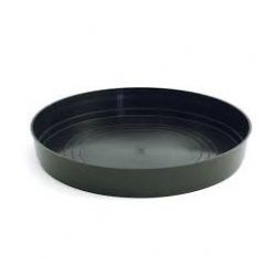 Pot Tray Round Black 40cm